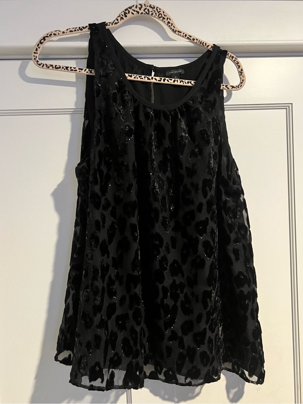 Velvet Spotted Shirred Tank | Ann Taylor - xl - Picture 4 of 11